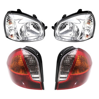 Replacement - 4-Piece Kit (Driver and Passenger Side Headlights, Driver and Passenger Side Tail Lights)