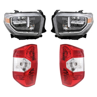 Replacement - 4-Piece Kit (Driver and Passenger Side Headlights, Driver and Passenger Side Tail Lights)