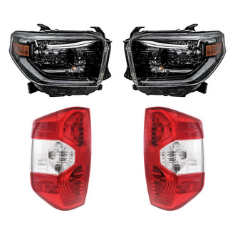 Replacement - 4-Piece Kit (Driver and Passenger Side Headlights, Driver and Passenger Side Tail Lights)