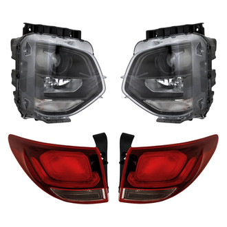Replacement - 4-Piece Kit (Driver and Passenger Side Headlights, Driver and Passenger Side Outer Tail Lights)