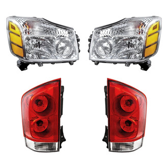 Replacement - 4-Piece Kit (Driver and Passenger Side Headlights, Driver and Passenger Side Tail Lights)