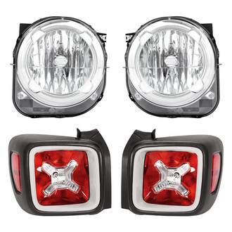 Replacement - 4-Piece Kit (Driver and Passenger Side Headlights, Driver and Passenger Side Tail Lights)