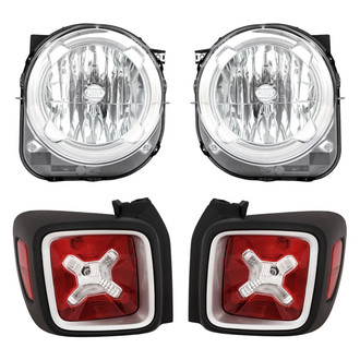 Replacement - 4-Piece Kit (Driver and Passenger Side Headlights, Driver and Passenger Side Tail Lights)