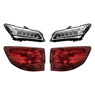Replacement - 4-Piece Kit (Driver and Passenger Side Headlights, Driver and Passenger Side Outer Tail Lights)