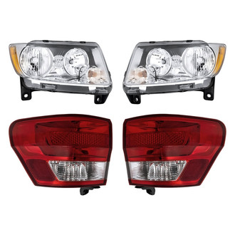 Replacement - 4-Piece Kit (Driver and Passenger Side Headlights, Driver and Passenger Side Outer Tail Lights)