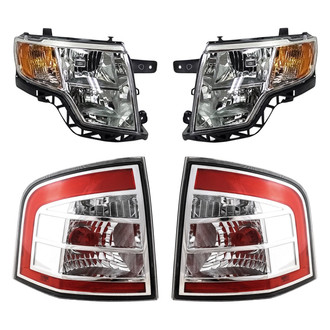 Replacement - 4-Piece Kit (Driver and Passenger Side Headlights, Driver and Passenger Side Tail Lights)