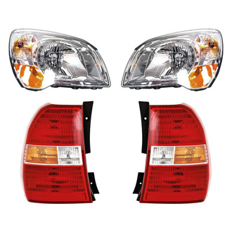 Replacement - 4-Piece Kit (Driver and Passenger Side Headlights, Driver and Passenger Side Tail Lights)