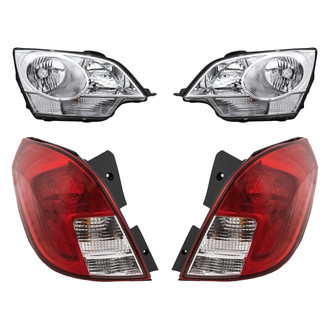 Replacement - 4-Piece Kit (Driver and Passenger Side Headlights, Driver and Passenger Side Tail Lights)