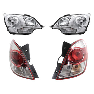 Replacement - 4-Piece Kit (Driver and Passenger Side Headlights, Driver and Passenger Side Tail Lights)