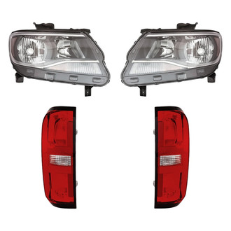 Replacement - 4-Piece Kit (Driver and Passenger Side Headlights, Driver and Passenger Side Tail Lights)
