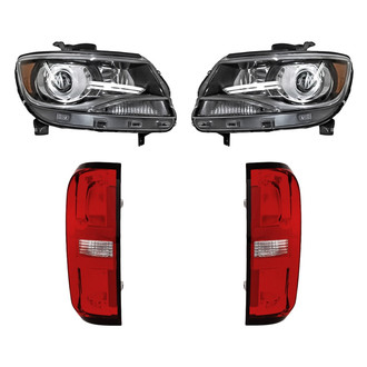 Replacement - 4-Piece Kit (Driver and Passenger Side Headlights, Driver and Passenger Side Tail Lights)