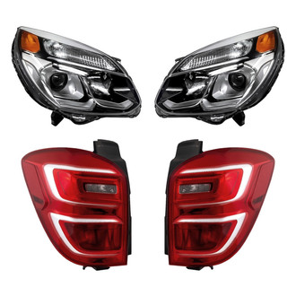 Replacement - 4-Piece Kit (Driver and Passenger Side Headlights, Driver and Passenger Side Tail Lights)