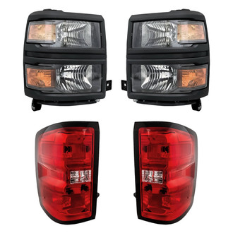 Replacement - 4-Piece Kit (Driver and Passenger Side Headlights, Driver and Passenger Side Tail Lights)