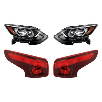 Replacement - 4-Piece Kit (Driver and Passenger Side Headlights, Driver and Passenger Side Outer Tail Lights)