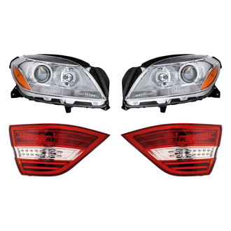 Replacement - 4-Piece Kit (Driver and Passenger Side Headlights, Driver and Passenger Side Outer Tail Lights)