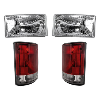 Replacement - 4-Piece Kit (Driver and Passenger Side Headlights, Driver and Passenger Side Tail Lights)