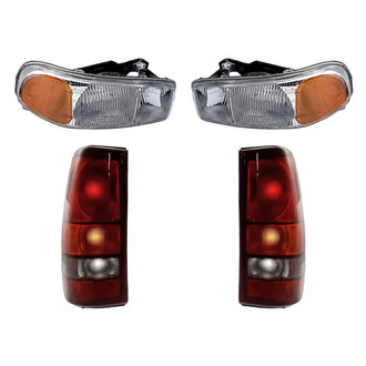 Replacement - 4-Piece Kit (Driver and Passenger Side Headlights, Driver and Passenger Side Tail Lights)