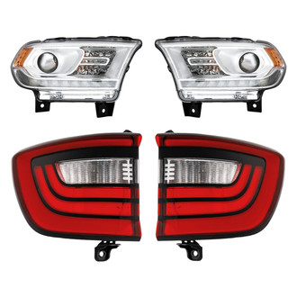 Replacement - 4-Piece Kit (Driver and Passenger Side Headlights, Driver and Passenger Side Outer Tail Lights)