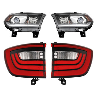 Replacement - 4-Piece Kit (Driver and Passenger Side Headlights, Driver and Passenger Side Outer Tail Lights)