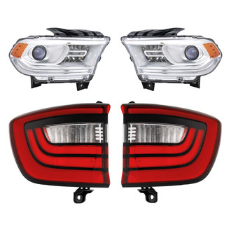 Replacement - 4-Piece Kit (Driver and Passenger Side Headlights, Driver and Passenger Side Outer Tail Lights)