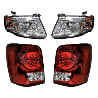 Replacement - 4-Piece Kit (Driver and Passenger Side Headlights, Driver and Passenger Side Tail Lights)