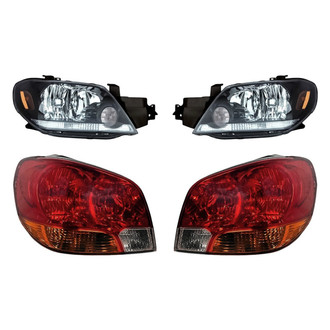Replacement - 4-Piece Kit (Driver and Passenger Side Headlights, Driver and Passenger Side Tail Lights)