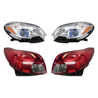 Replacement - 4-Piece Kit (Driver and Passenger Side Headlights, Driver and Passenger Side Tail Lights)