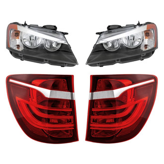 Replacement - 4-Piece Kit (Driver and Passenger Side Headlights, Driver and Passenger Side Outer Tail Lights)