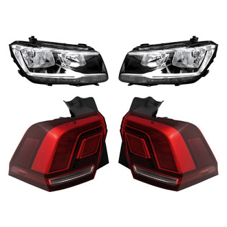Replacement - 4-Piece Kit (Driver and Passenger Side Headlights, Driver and Passenger Side Outer Tail Lights)