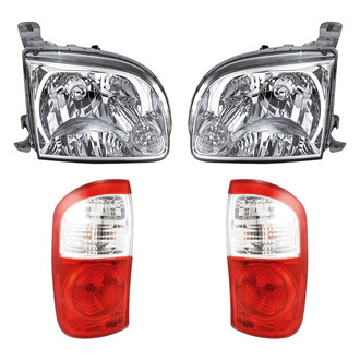 Replacement - 4-Piece Kit (Driver and Passenger Side Headlights, Driver and Passenger Side Tail Lights)