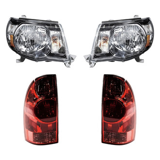 Replacement - 4-Piece Kit (Driver and Passenger Side Headlights, Driver and Passenger Side Tail Lights)