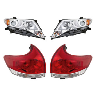 Replacement - 4-Piece Kit (Driver and Passenger Side Headlights, Driver and Passenger Side Outer Tail Lights)