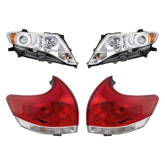Replacement - 4-Piece Kit (Driver and Passenger Side Headlights, Driver and Passenger Side Outer Tail Lights)