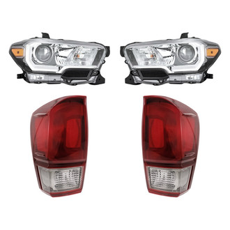 Replacement - 4-Piece Kit (Driver and Passenger Side Headlights, Driver and Passenger Side Tail Lights)