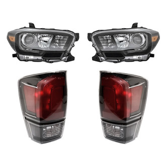 Replacement - 4-Piece Kit (Driver and Passenger Side Headlights, Driver and Passenger Side Tail Lights)
