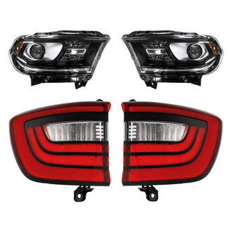 Replacement - 4-Piece Kit (Driver and Passenger Side Headlights, Driver and Passenger Side Outer Tail Lights)