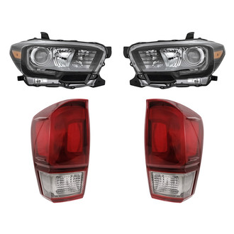 Replacement - 4-Piece Kit (Driver and Passenger Side Headlights, Driver and Passenger Side Tail Lights)