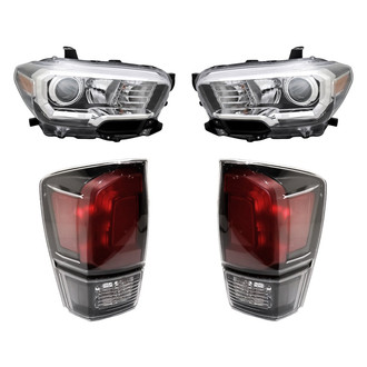 Replacement - 4-Piece Kit (Driver and Passenger Side Headlights, Driver and Passenger Side Tail Lights)