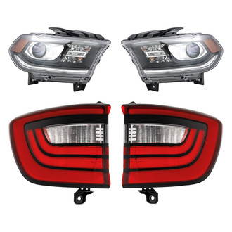 Replacement - 4-Piece Kit (Driver and Passenger Side Headlights, Driver and Passenger Side Outer Tail Lights)