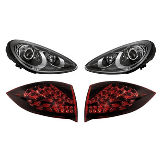 Replacement - 4-Piece Kit (Driver and Passenger Side Headlights, Driver and Passenger Side Outer Tail Lights)