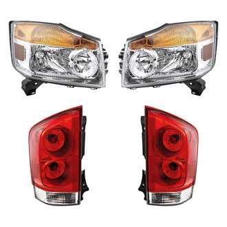 Replacement - 4-Piece Kit (Driver and Passenger Side Headlights, Driver and Passenger Side Tail Lights)