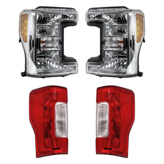 Replacement - 4-Piece Kit (Driver and Passenger Side Headlights, Driver and Passenger Side Tail Lights)