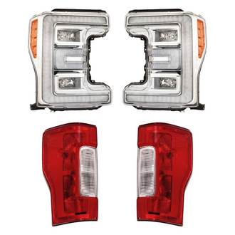 Replacement - 4-Piece Kit (Driver and Passenger Side Headlights, Driver and Passenger Side Tail Lights)