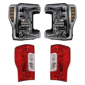 Replacement - 4-Piece Kit (Driver and Passenger Side Headlights, Driver and Passenger Side Tail Lights)
