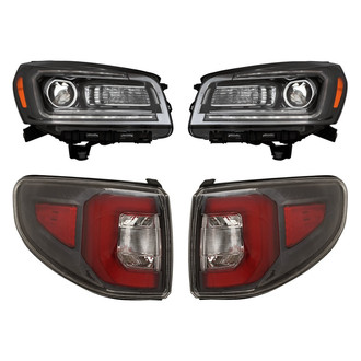 Replacement - 4-Piece Kit (Driver and Passenger Side Headlights, Driver and Passenger Side Outer Tail Lights)