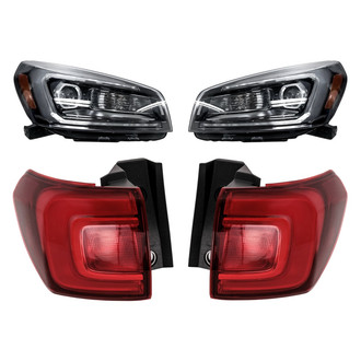 Replacement - 4-Piece Kit (Driver and Passenger Side Headlights, Driver and Passenger Side Outer Tail Lights)