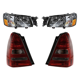 Replacement - 4-Piece Kit (Driver and Passenger Side Headlights, Driver and Passenger Side Tail Lights)