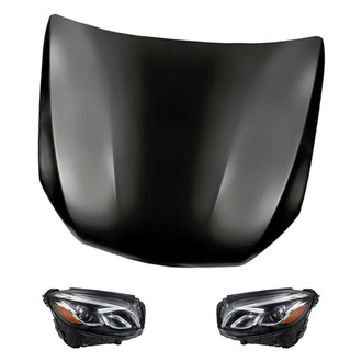 Replacement - 3-Piece Kit (Driver and Passenger Side Headlights, Hood Panel) (Standard Line)