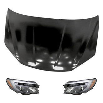 Replacement - 3-Piece Kit (Driver and Passenger Side Headlights, Hood Panel) (Standard Line)