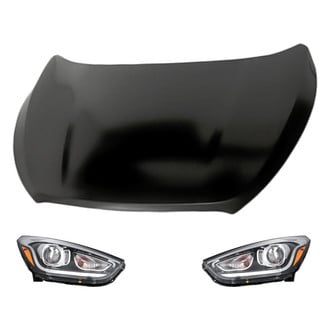 Replacement - 3-Piece Kit (Driver and Passenger Side Headlights, Hood Panel) (Standard Line)